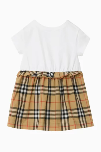 فستان روندا بنقشة مربعات