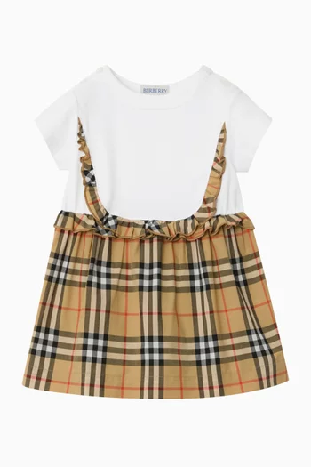 فستان روندا بنقشة مربعات