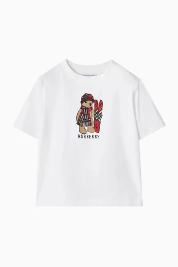 Ski Bear T-shirt in Cotton
