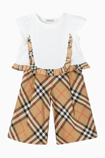 Check Ruffle T-shirt