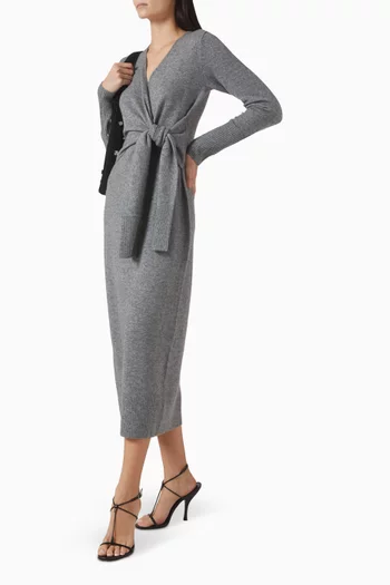 فستان سالوميز طويل منسوج