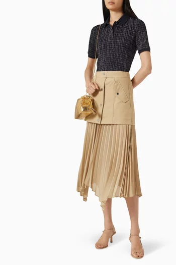 قميص بينيديتا بنقشة مربعات مزيج فيسكوز