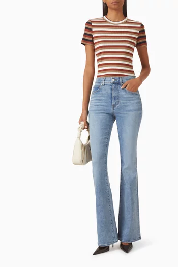 Beverly Skinny Flared Jeans in Denim