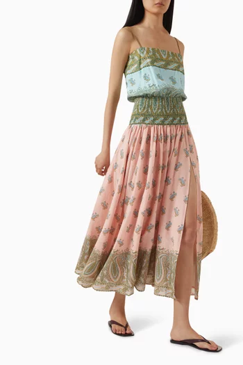 Lucent Drop-waist Maxi Dress