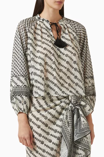 Levante Embroidered Smock Top