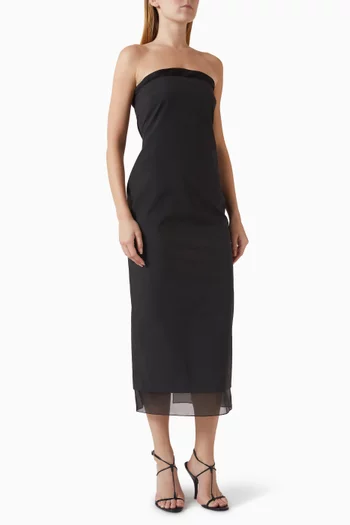 Tylyn Midi Dress in Cupra Rayon Blend