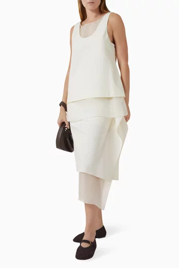 Kaia Layered-effect Top in Silk Blend