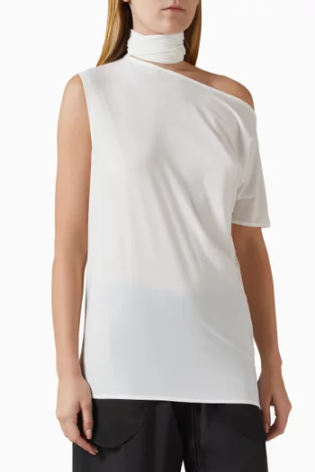 Sirin Asymmetric Scarf Top