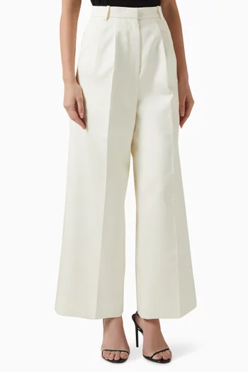 Dove Wide-leg Pants in Cupra Rayon Blend