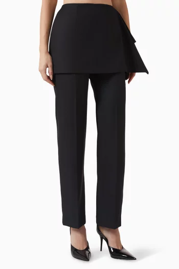 Cosette Skirt-overlay Pants in Cupra Rayon Blend