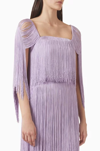 بلوزة دلتا قصيرة بشرّابات