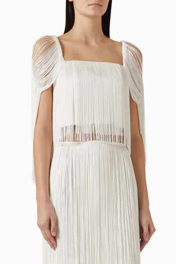 بلوزة دلتا قصيرة بشرّابات