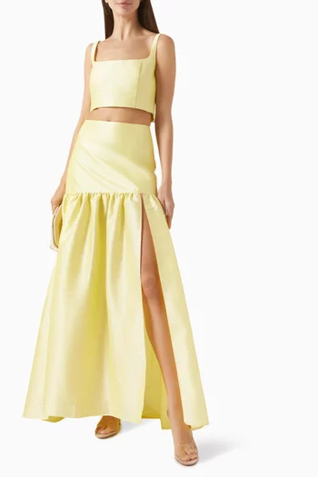 تنورة توليدو طويلة ستان