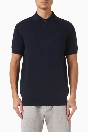 Knitted Polo Shirt in Cotton
