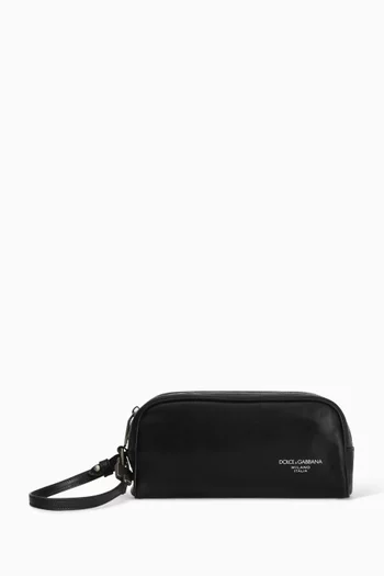 Logo-print Pouch in Tempesta Leather
