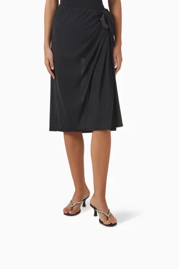 حذاء فريا مفتوح من الخلف بسيور بنمط ثونغ وكعب 60 مم جلد ماعز