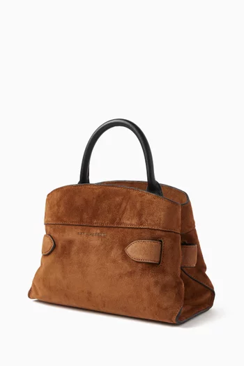 The Small Dakota Tote Bag in Suede