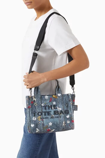 Small Trompe L'Oeil Trinket Tote Bag in Canvas