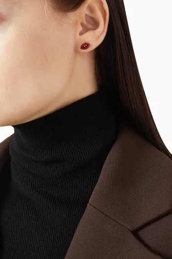 Lips Stud Earrings in Plated Brass