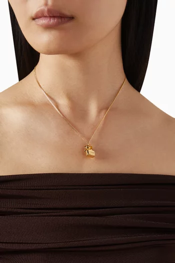 Delicate Daisy Necklace in Plated Brass