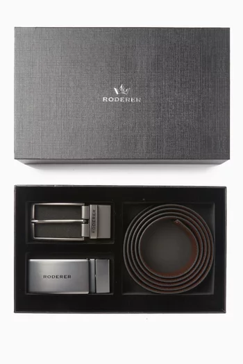 Virtuoso Reversible Belt in Italian Leather