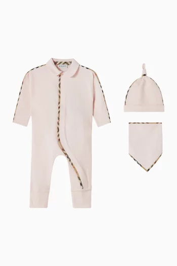 Three-Piece Baby Gift Set in Stretch Cotton