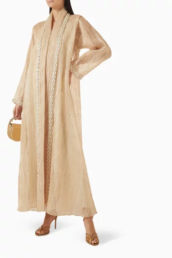 Embellished Abaya in Organza