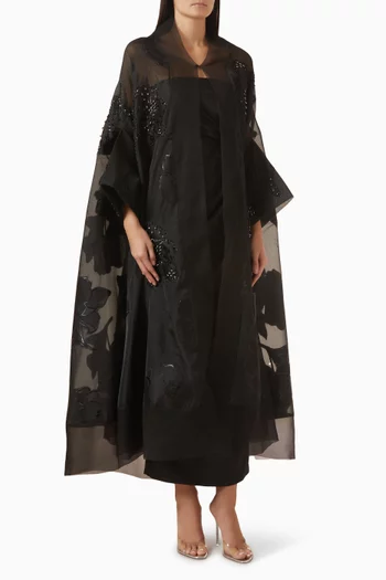 Embellished Abaya in Organza