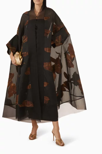 Printed Abaya in Organza