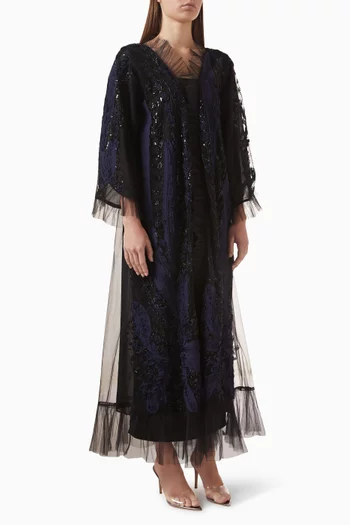 Embellished Abaya in Dantelle