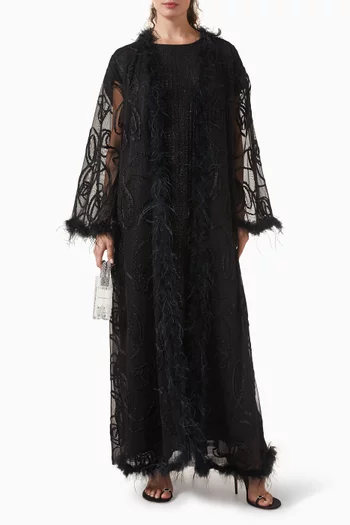 طقم عباية مخمل، قطعتان