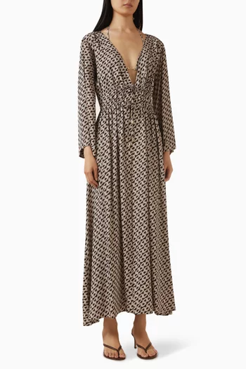Maja Chain-print Kaftan