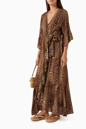 Manon Cheetah-print Kaftan