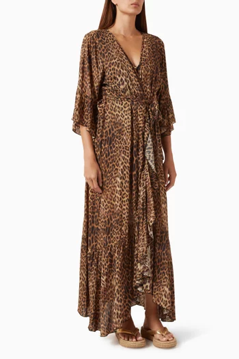Manon Cheetah-print Kaftan