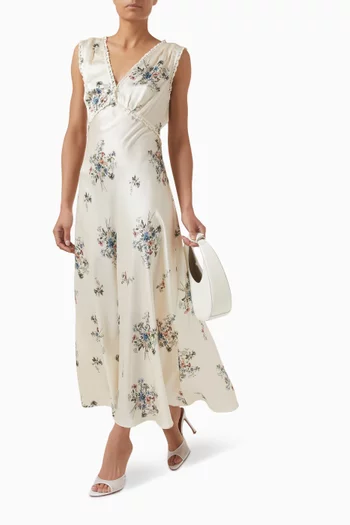 Tahlia Maxi Dress in Satin