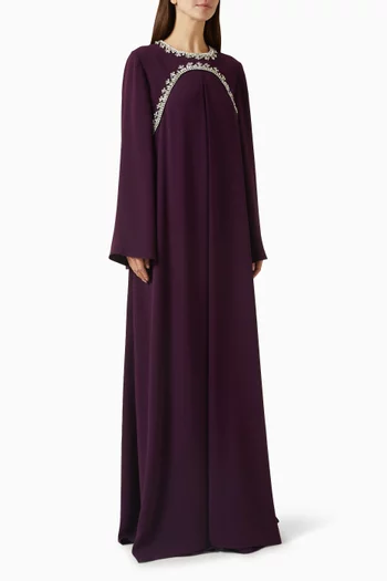 فستان لاميس مزين بتطريزات