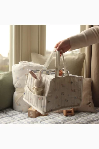 Coastline Nappy Caddy in Organic Cotton Sateen