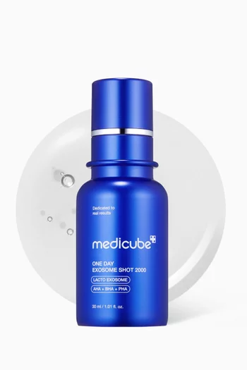 سيروم الوجه زيرو إكسوسوم شوت سبيكيول 2000 جزء في المليون بالإكسوسومات وأحماض ألفا هيدروكسي وبيتا هيدروكسي وبولي هيدروكسي، 30 ملل