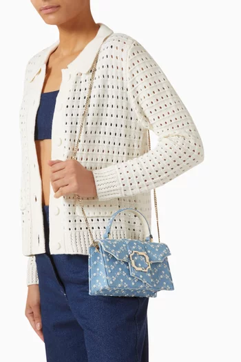 حقيبة يد أودري ميني دينم مطرز