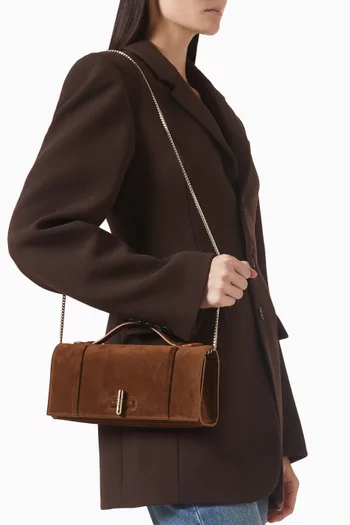 May Clutch Bag in Suede