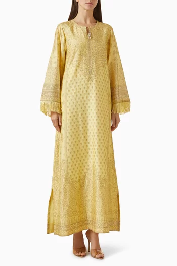 قفطان بنقشة ورباط تضييق