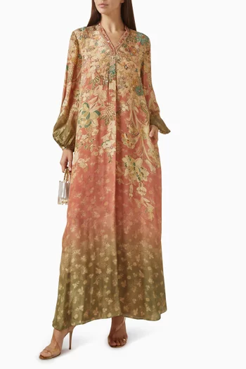 قفطان بنقشة زهور