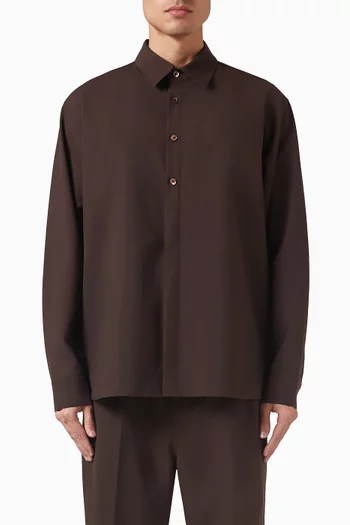 قميص كلاسيكي مزيج صوف