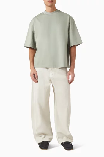 Mockneck T-shirt in Cotton