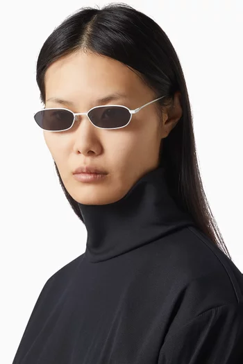 نظارة شمسية نيكلاوس بإطار مستطيل ستانلس ستيل