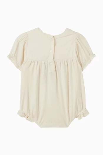 طقم لباس قطعة واحدة مطرز