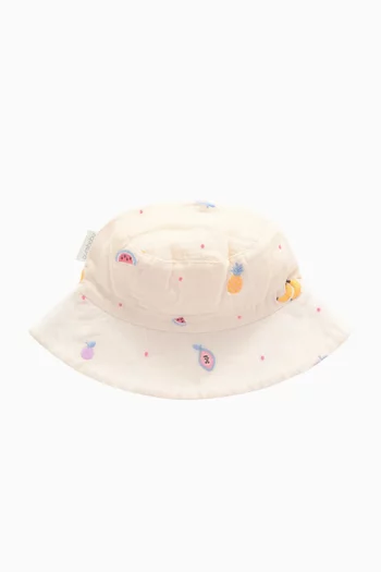 Embroidered Fruit Bucket Hat