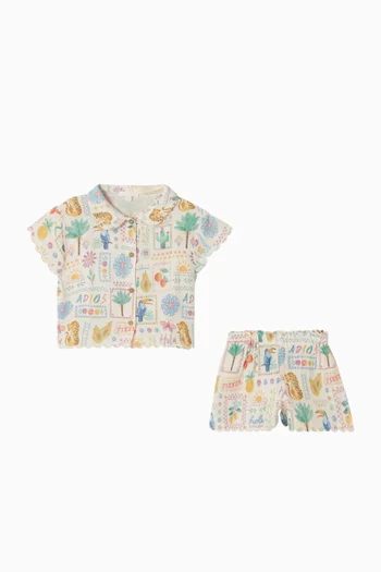 طقم بنقشة بوستكاردس