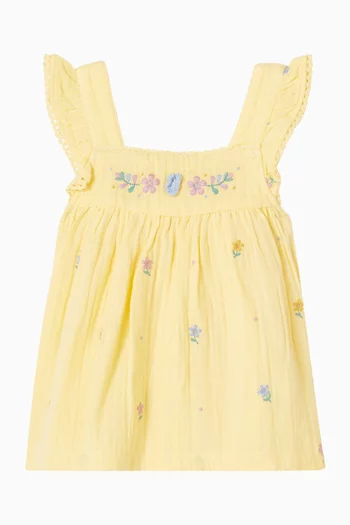 طقم مطرز بزهور