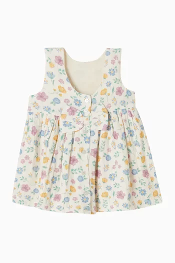 Sofia Bow Dress in Organic Cotton
